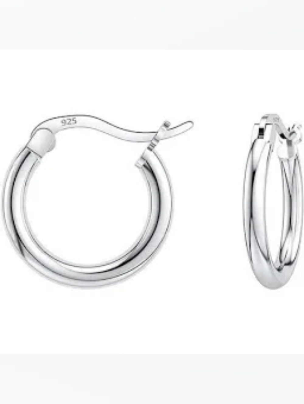 Delicate Dainty Mini Small Sterling Silver Hoop Huggie Earrings - 925 Silver
